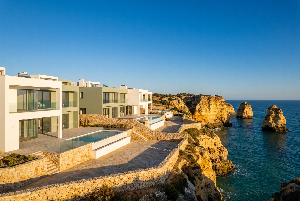 Luxury contemporary villas on the Western Algarve coastline developed by Viridis Development Partners
