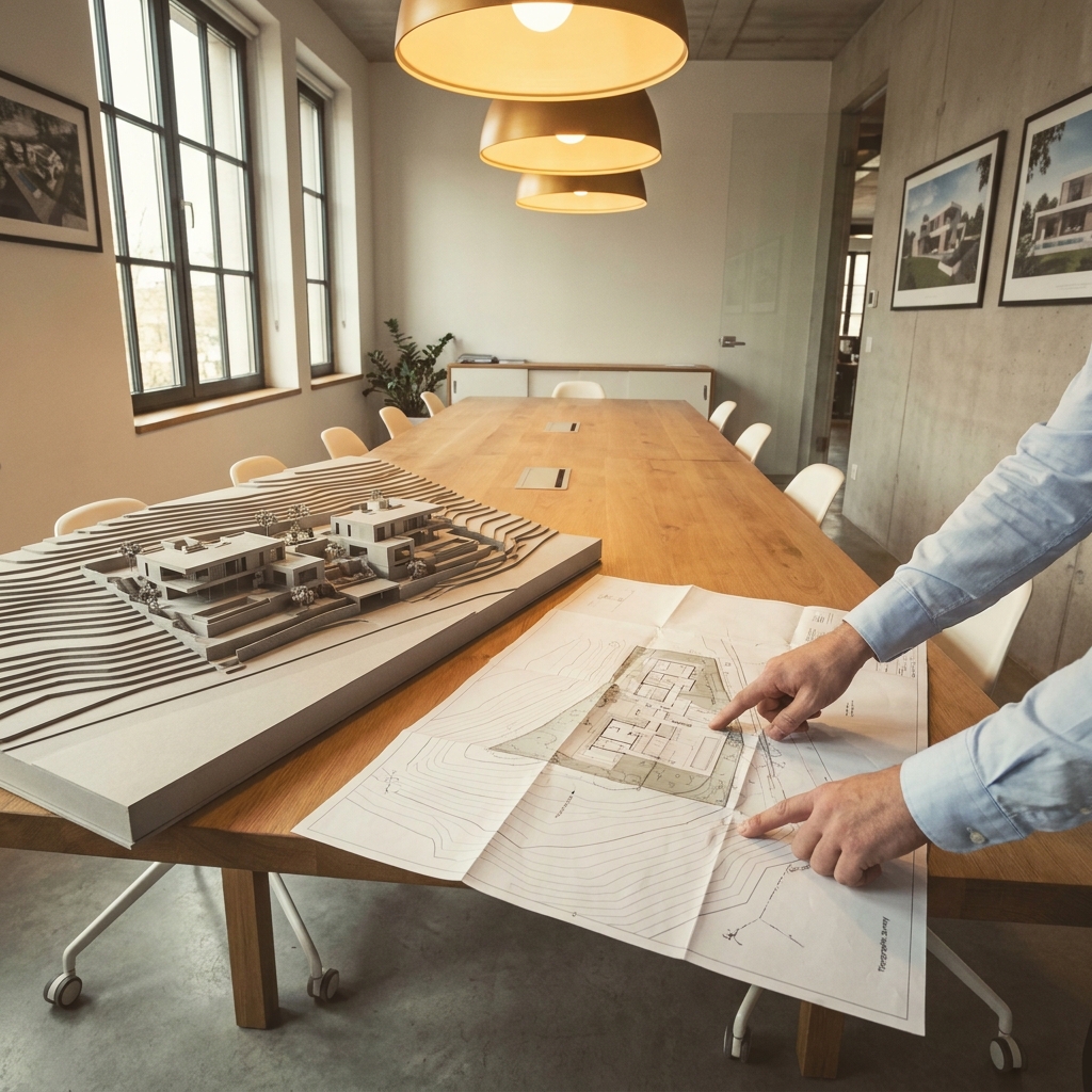 Architectural site planning for a luxury real estate development project in the Algarve
